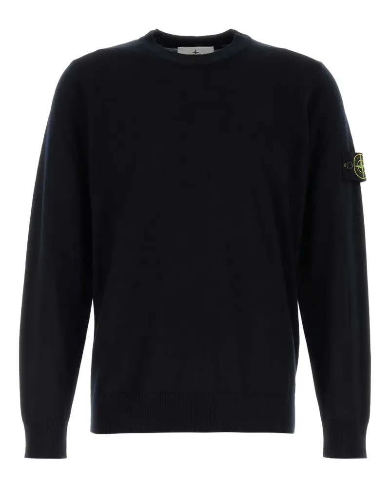 Stone Island Pullover mit Kompass-Patch - Blau Blau