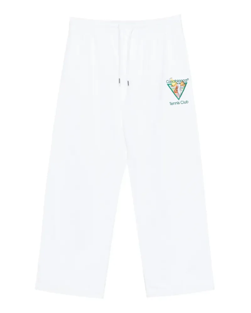 Casablanca Paris Tennis Club embroidered track pants - Weiß Weiß