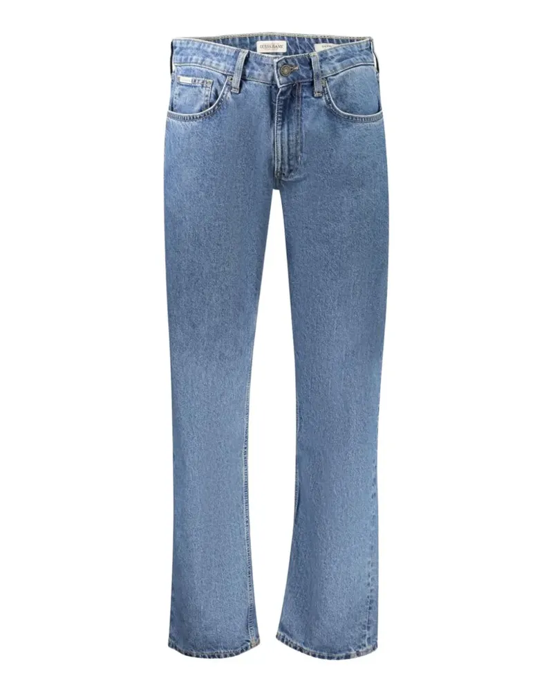 Guess logo-patch straight-leg jeans - Blau Blau
