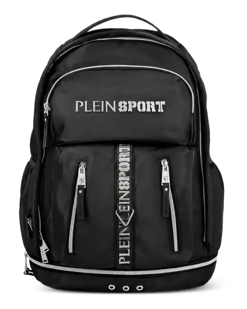 Philipp Plein Rucksack mit Logo-Schild - Schwarz Schwarz