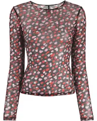 Cynthia Rowley Langarmshirt mit grafischem Print Nude