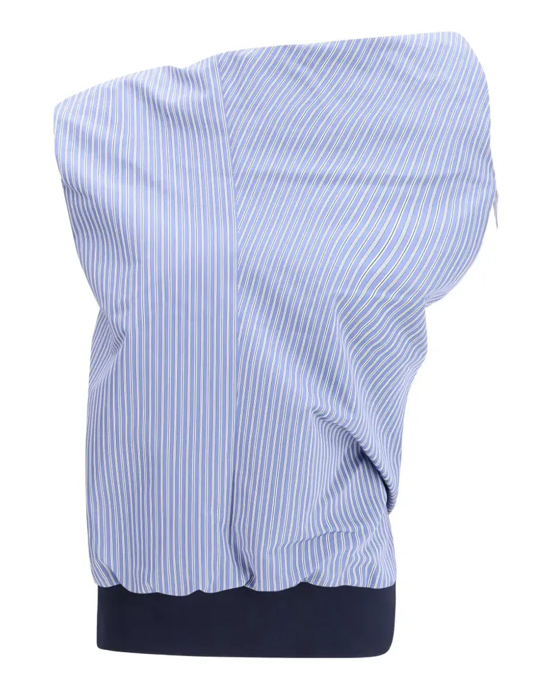 Sacai Gestreiftes Oberteil - Blau Blau