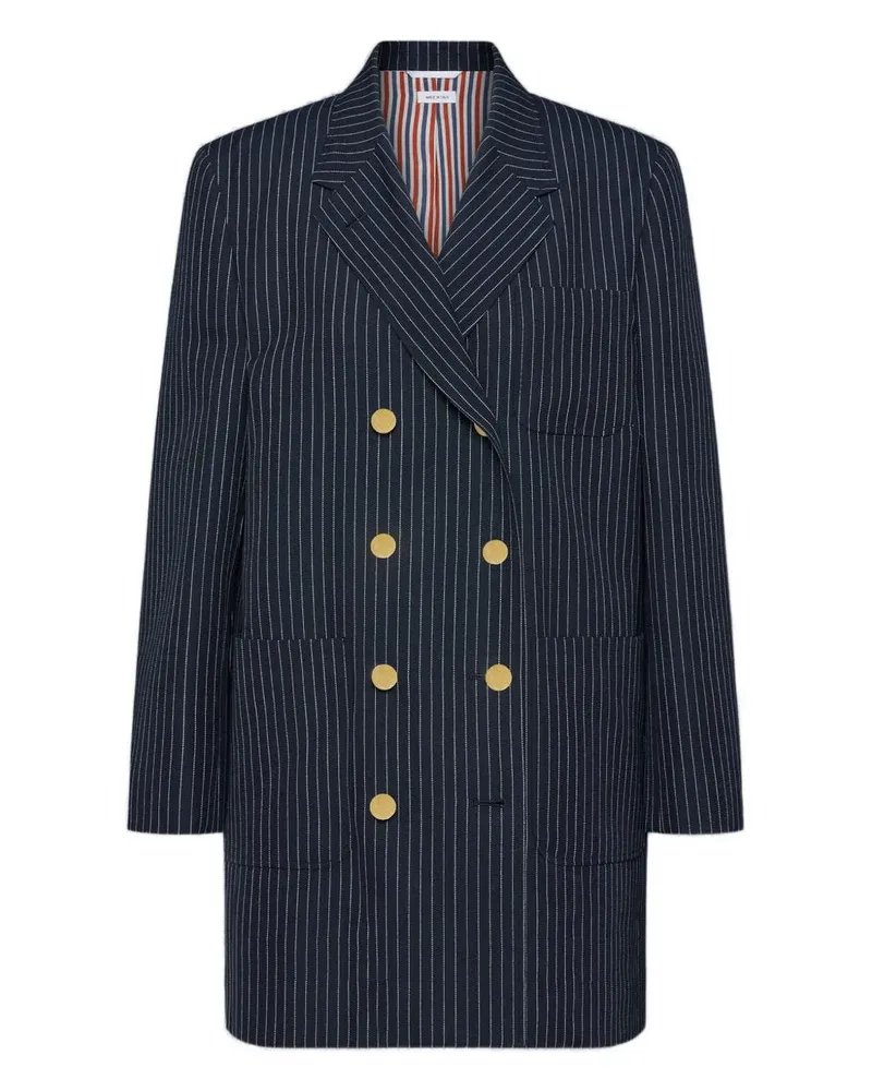 Thom Browne Doppelreihiges Sakko mit Nadelstreifen - Blau Blau