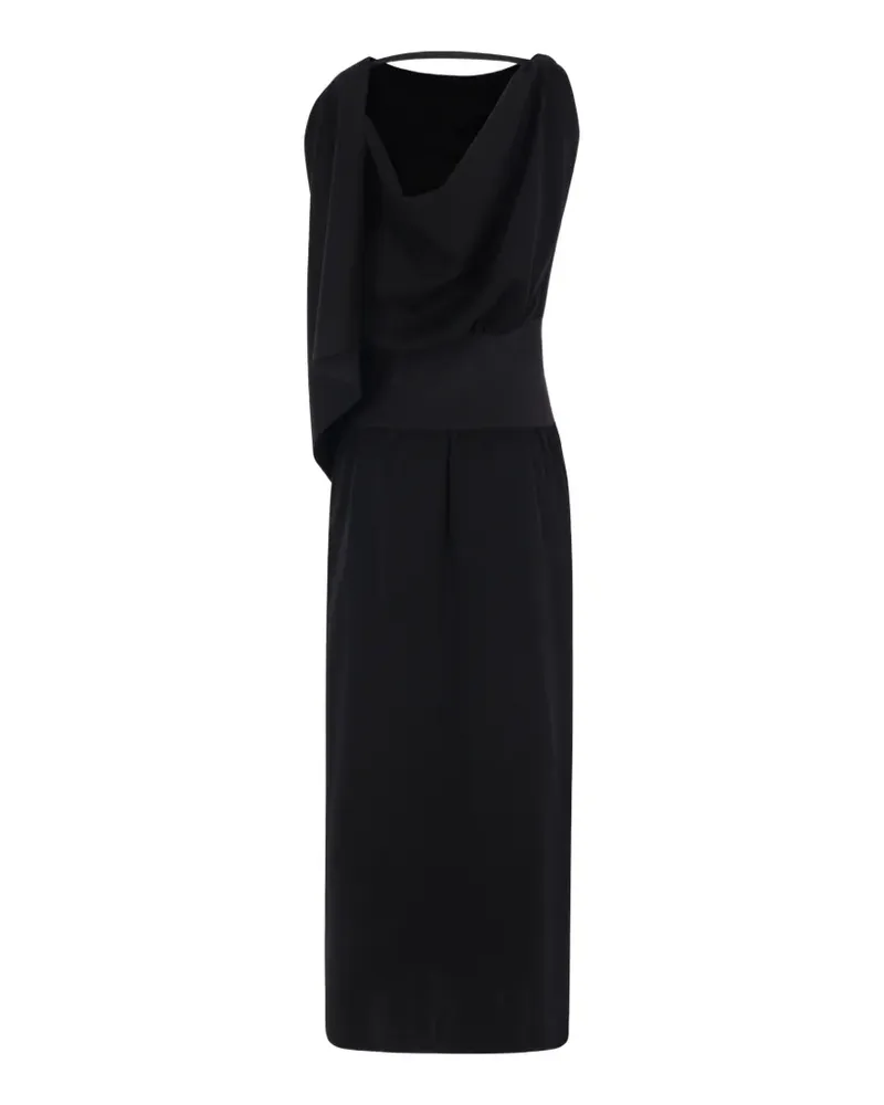 CFCL AC Milan draped maxi dress - Schwarz Schwarz