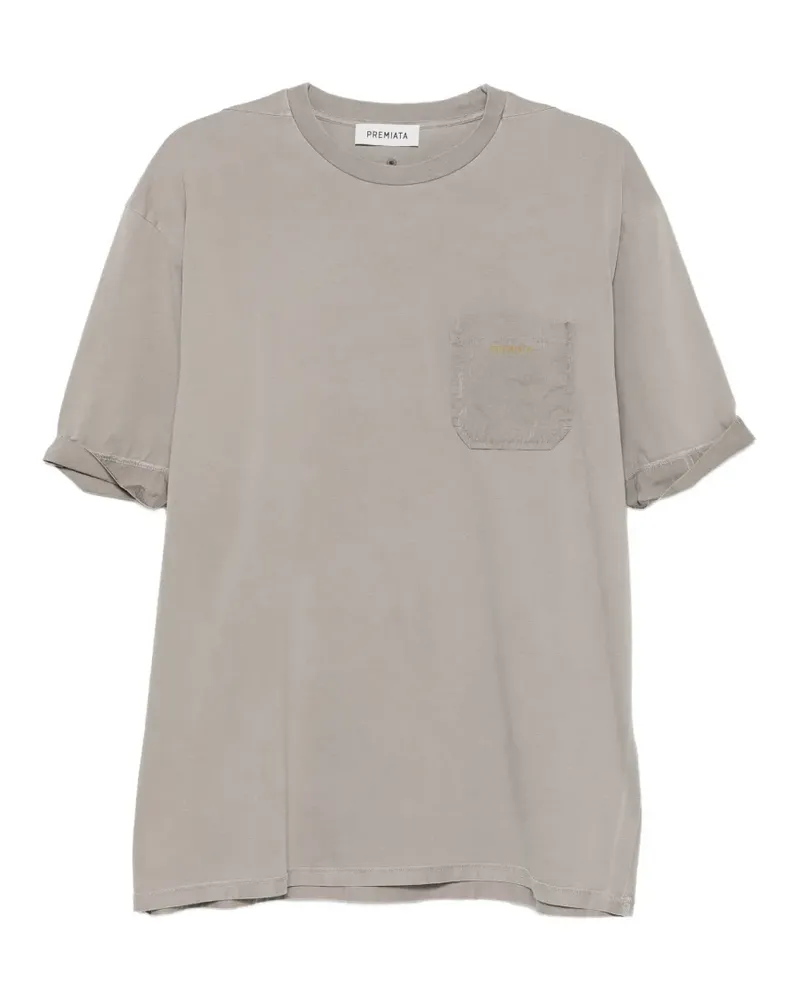 Premiata logo-print chest-pocket T-shirt - Grau Grau