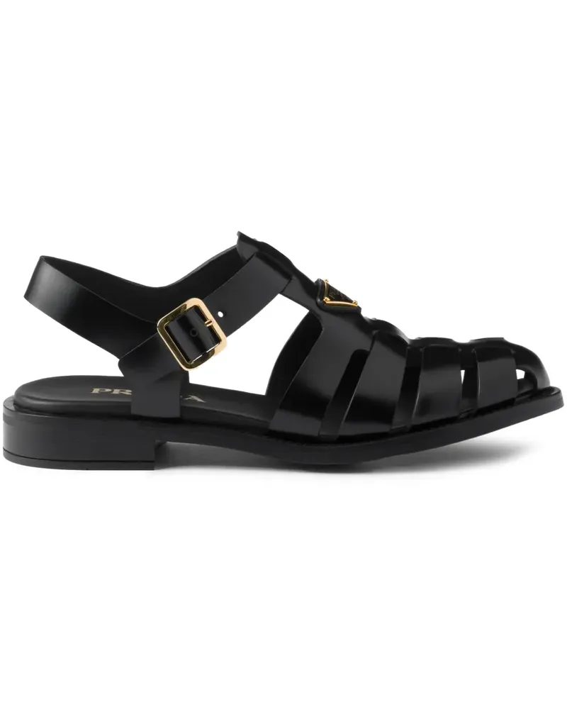 Prada Klassische Fisherman-Sandalen - Schwarz Schwarz