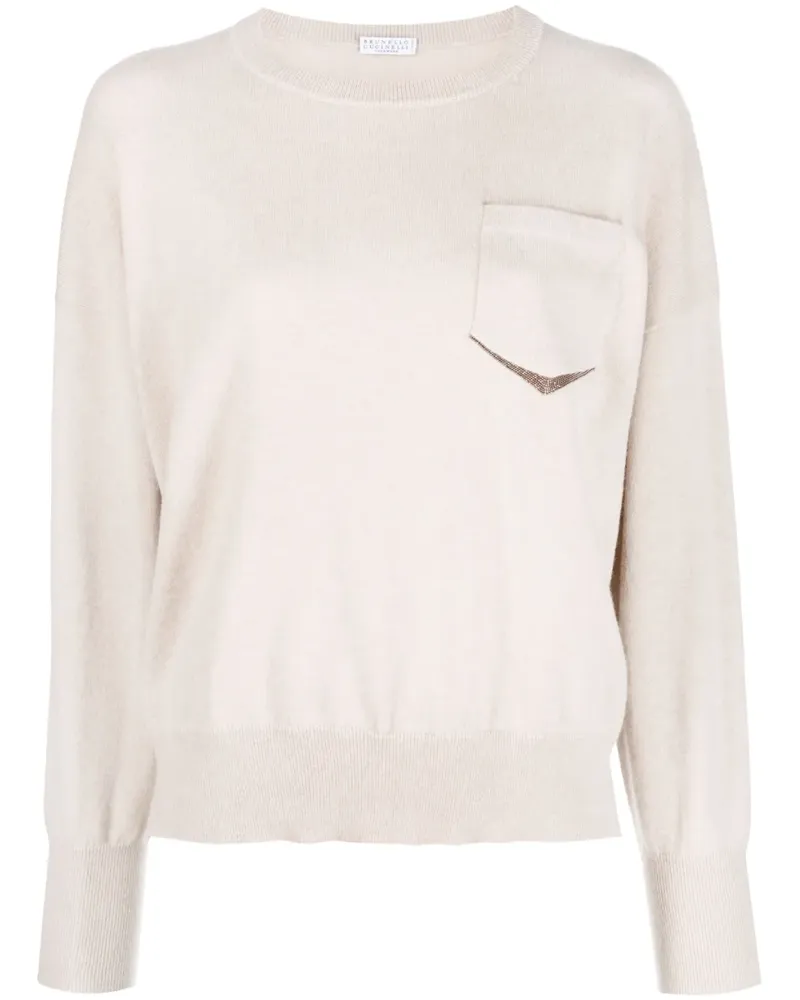 Brunello Cucinelli Pullover aus Kaschmir - Nude Nude