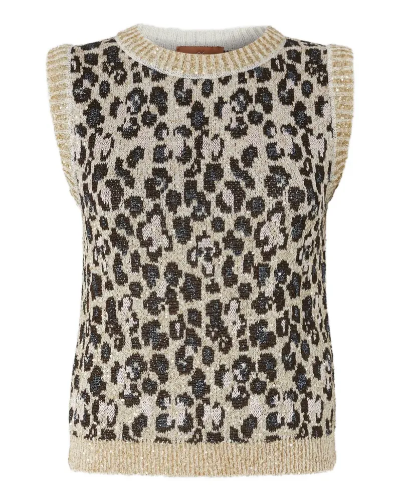 Missoni animal-print sleeveless vest - Nude Nude