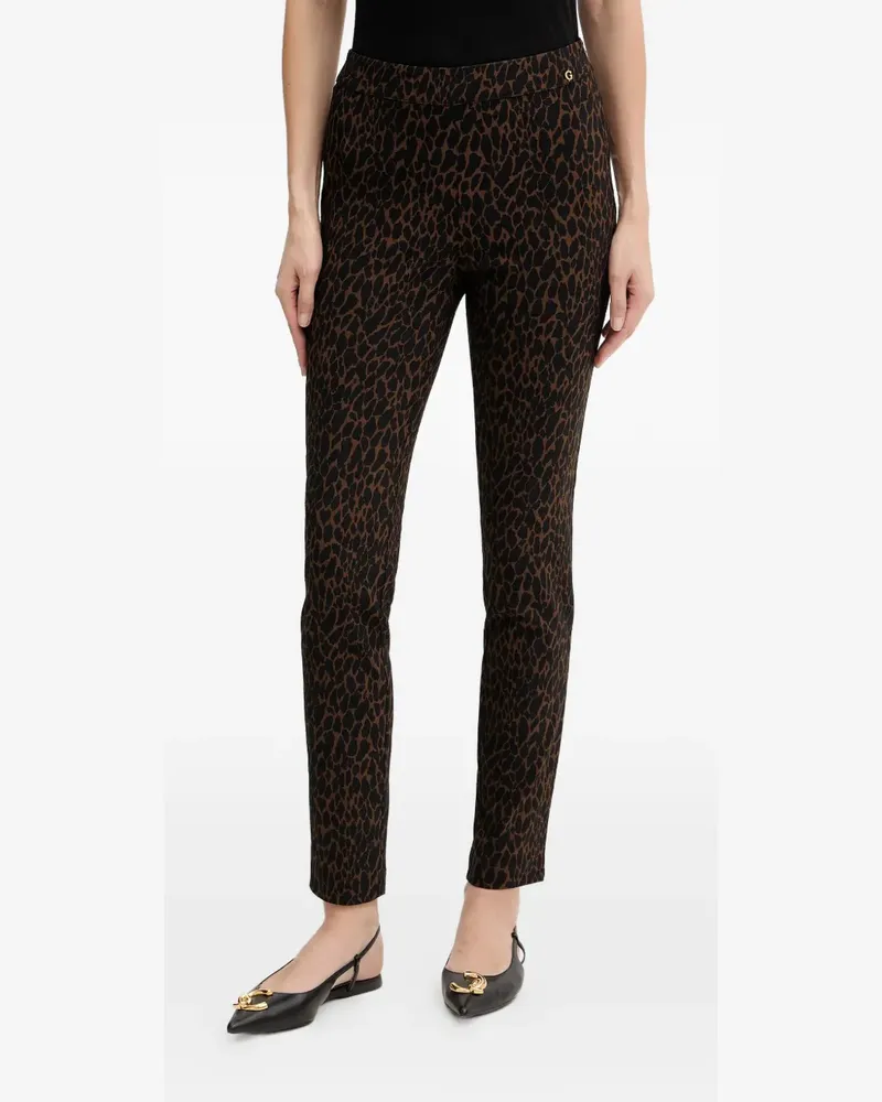 Guess leopard-pattern trousers - Schwarz Schwarz