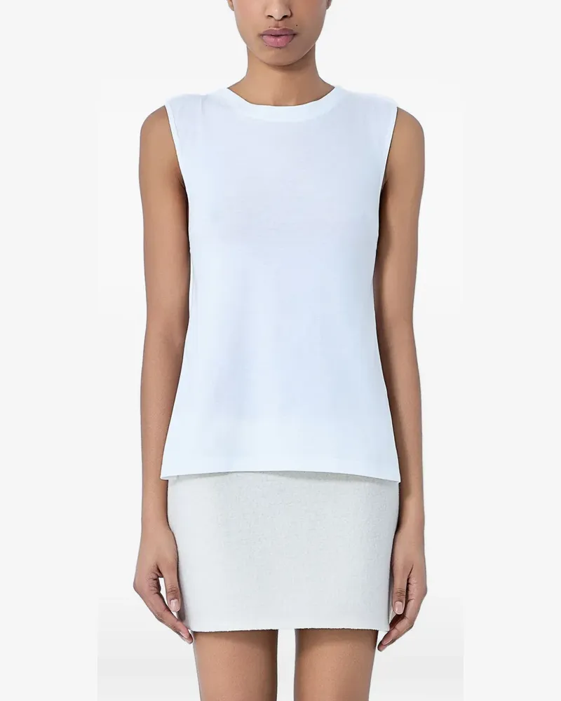 Rier sleeveless round-neck tank top - Weiß Weiß