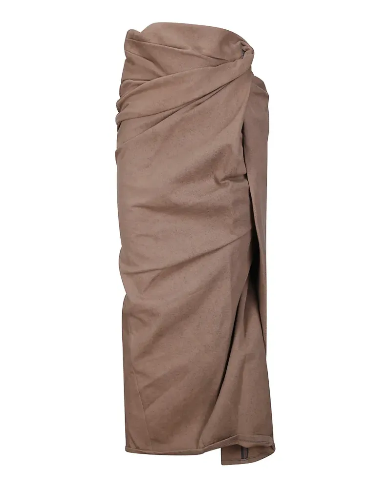 Diesel draped-detail wrap maxi skirt - Braun Braun