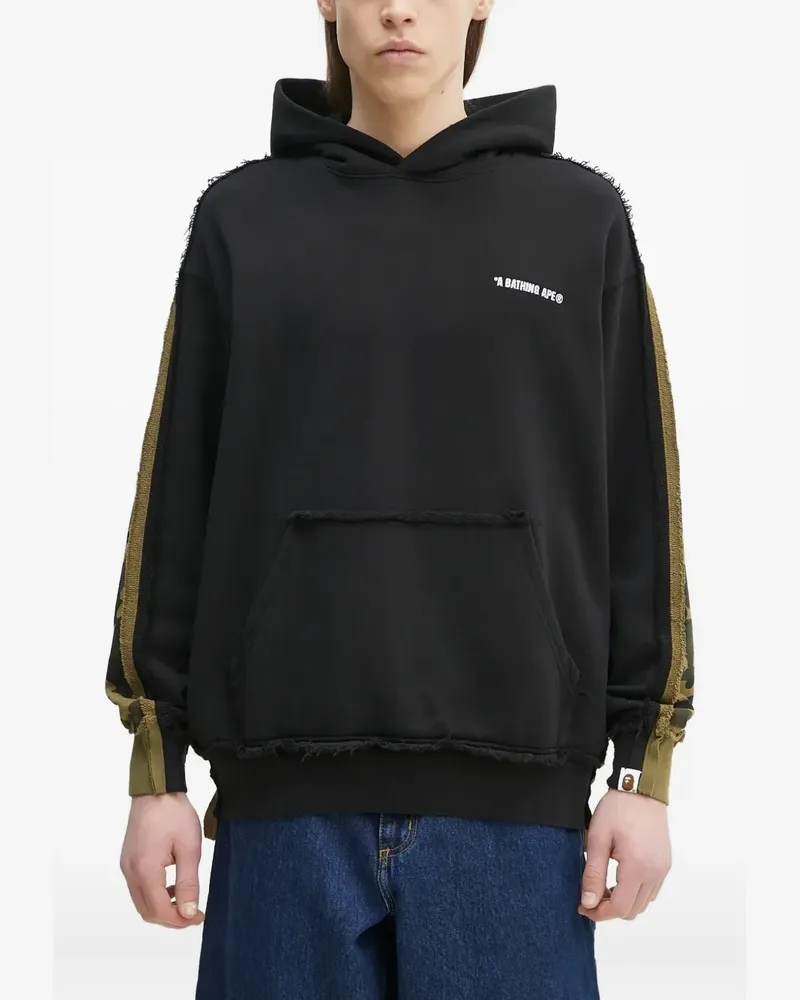 BAPE Hoodie mit Camouflage-Print - Schwarz Schwarz