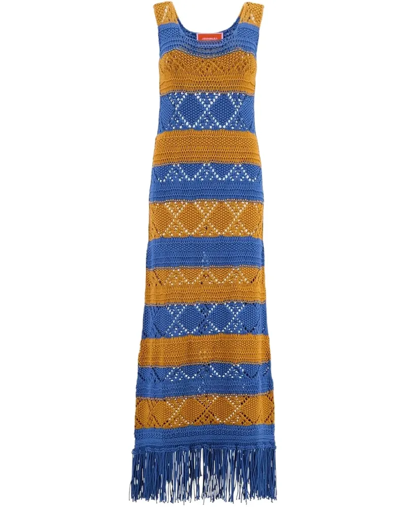 La DoubleJ Gestreiftes Strickkleid - Blau Blau