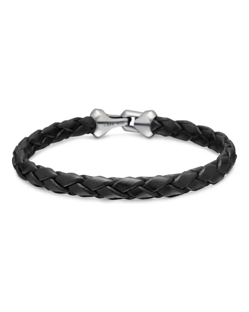 David Yurman Armory Lederarmband aus Sterlingsilber (6,6mm Silber