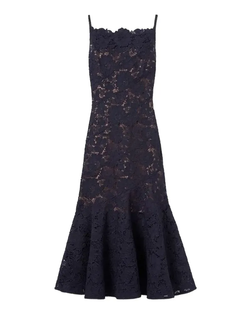 Self-Portrait spiral lace midi dress - Blau Blau