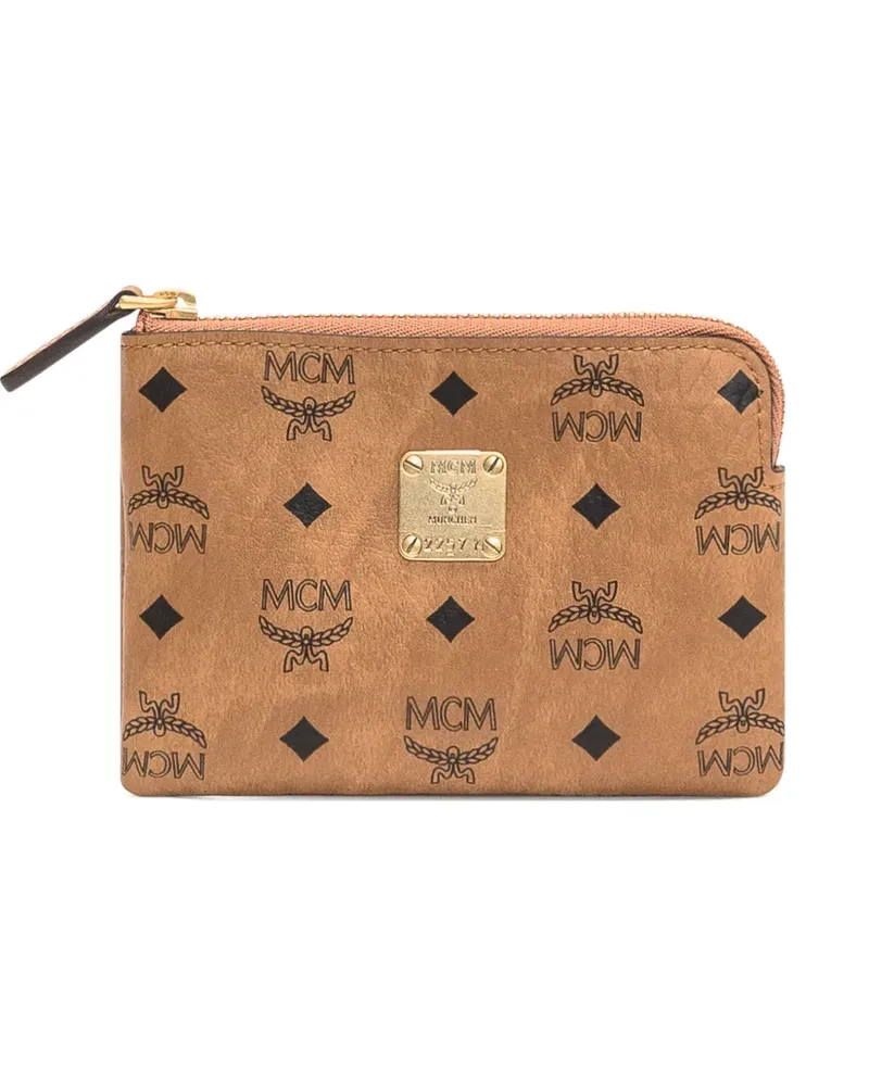 MCM Mini Aren Visetos Kartenetui - Braun Braun