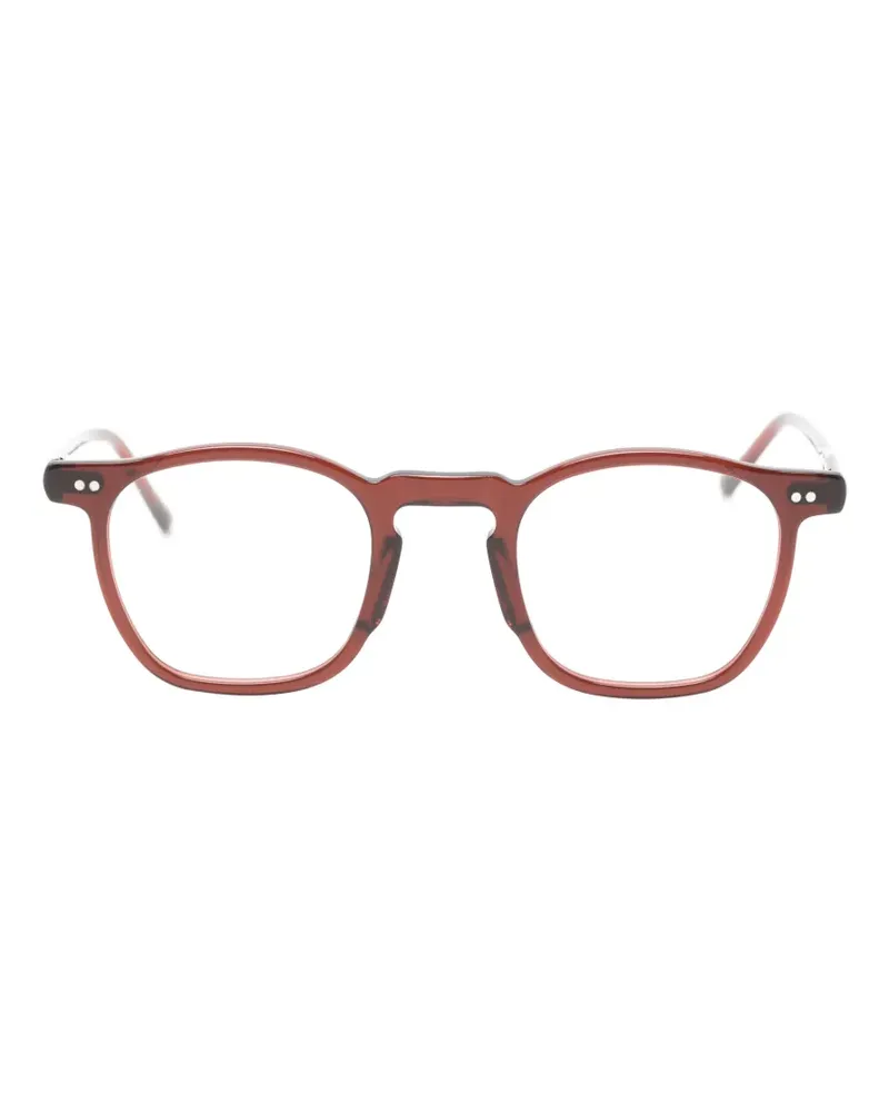 Lesca Brille mit rundem Gestell - Rot Rot