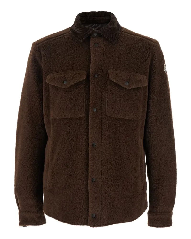 Moncler fleece shirt jacket - Braun Braun