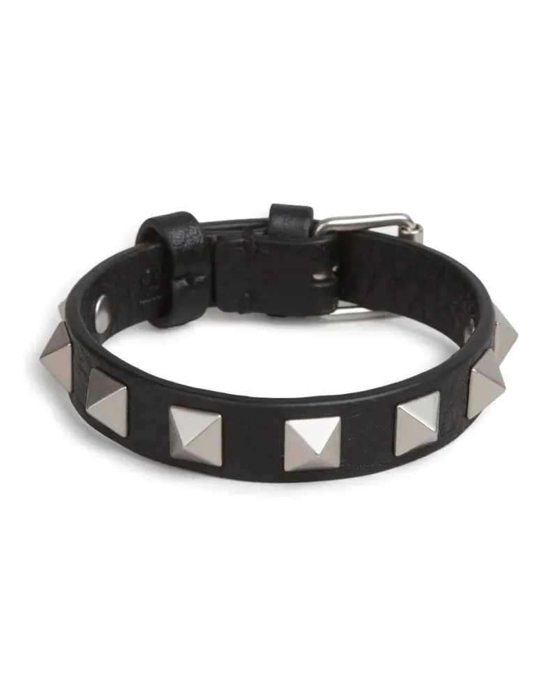 Valentino Garavani rockstud leather bracelet - Schwarz Schwarz