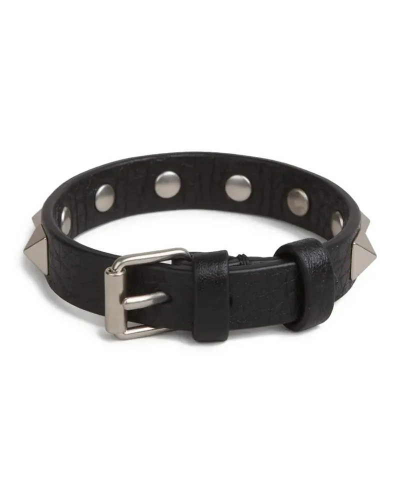 Valentino Garavani rockstud leather bracelet - Schwarz Schwarz