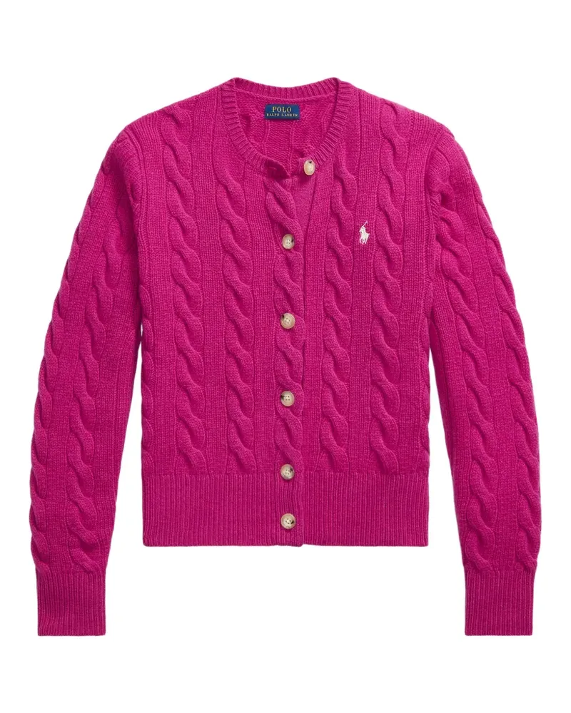 Ralph Lauren Cardigan mit Zopfmuster - Rosa Rosa