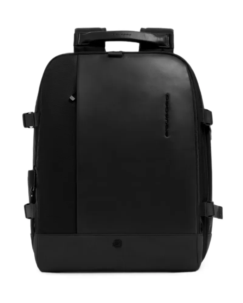 Piquadro Rucksack mit Logo-Prägung - Schwarz Schwarz