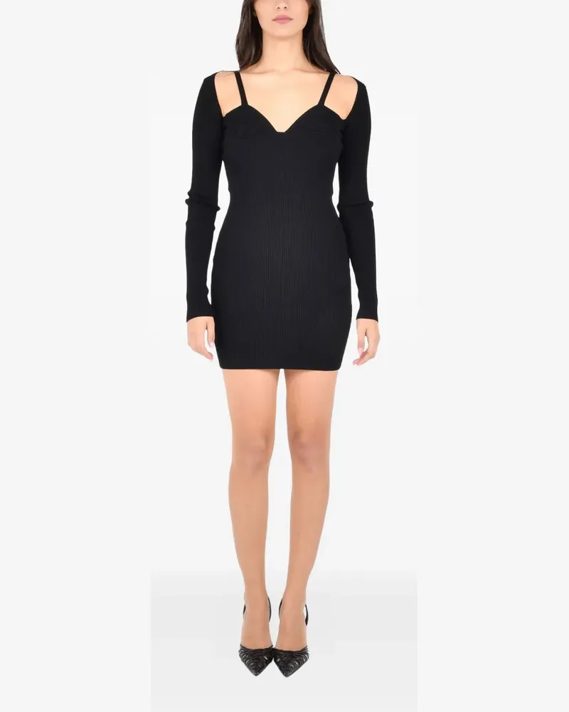 Nensi Dojaka Midikleid mit langen Ärmeln - Schwarz Schwarz