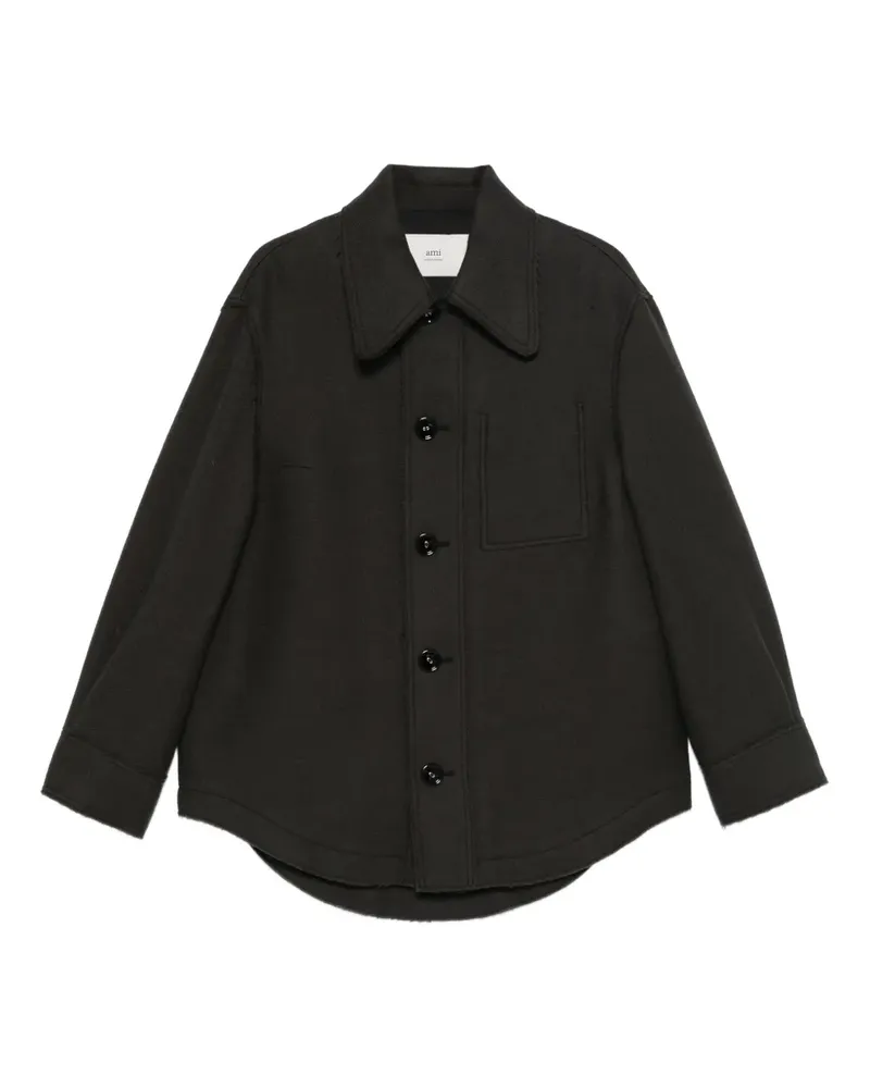 AMI Paris Jacke aus Wolle - Braun Braun