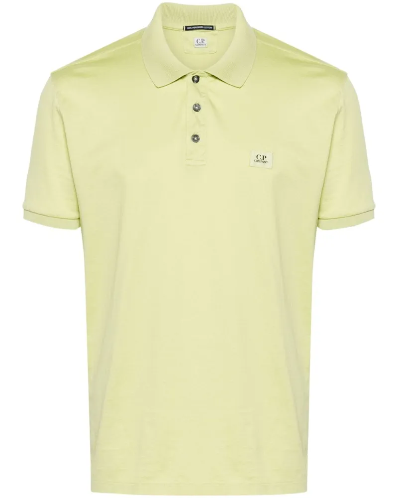C.P. Company Jersey-Poloshirt mit Logo-Patch - Grün Grün