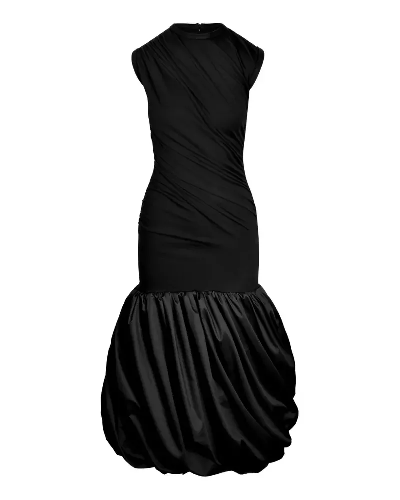 Ioana Ciolacu ruched balloon midi dress - Schwarz Schwarz