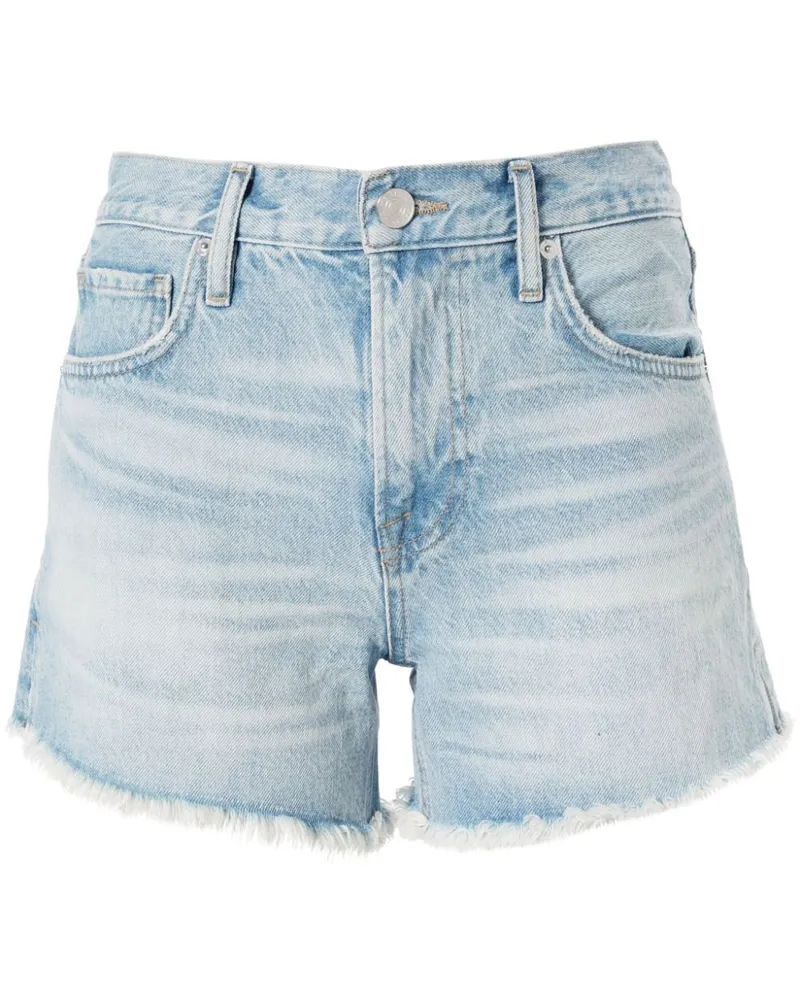 Frame Denim Le Super High Jeans-Shorts Blau