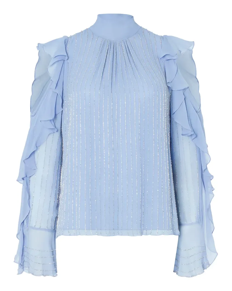 Temperley London Bluse mit Rüschenärmeln - Blau Blau