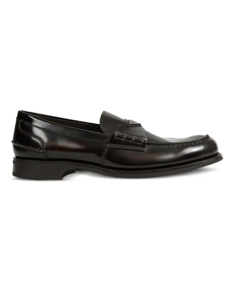 Prada brushed leather loafers - Braun Braun