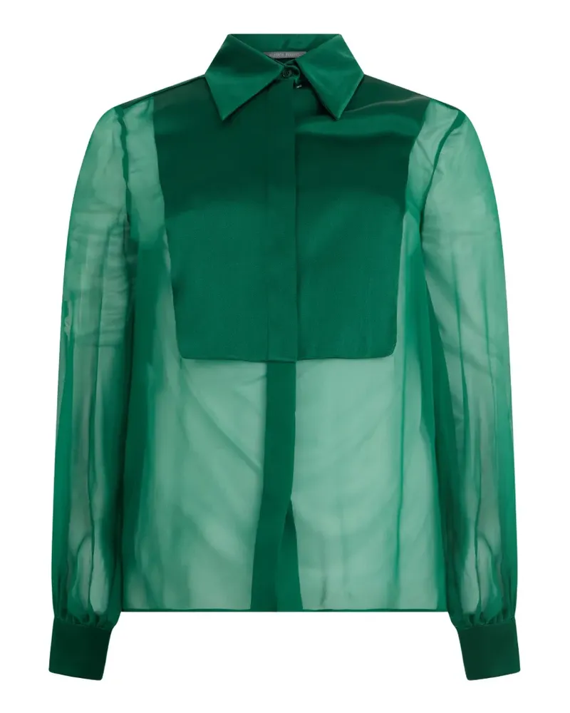 Alberta Ferretti sheer silk shirt - Grün Grün