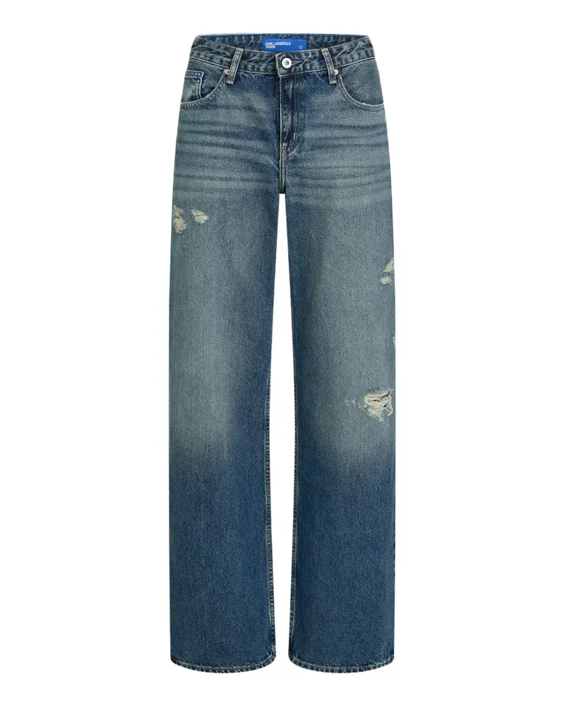 Karl Lagerfeld distressed-effect jeans - Blau Blau