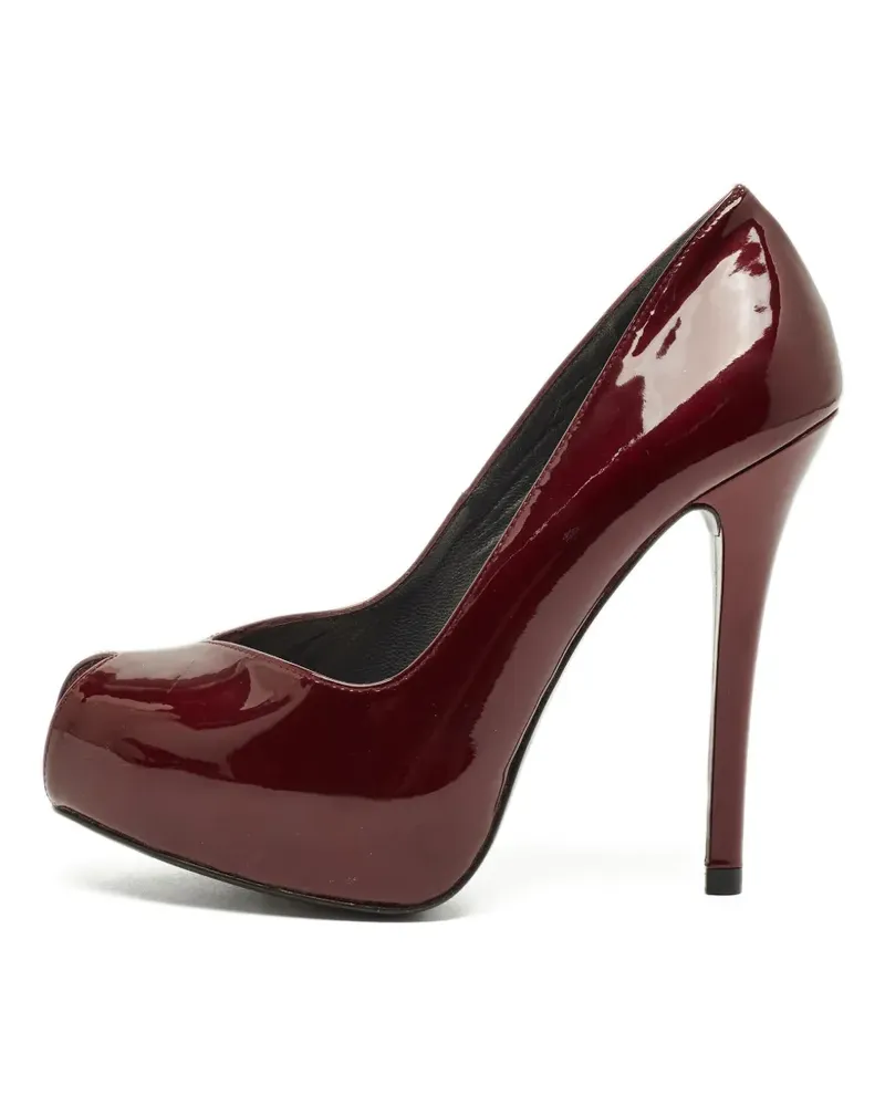 Stuart Weitzman 120mm platform peep-toe pumps - Rot Rot