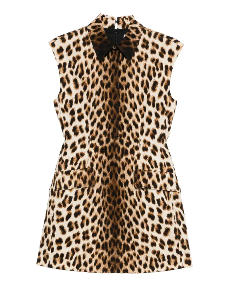 SPORTMAX Lonza animal-print mini dress - Braun Braun