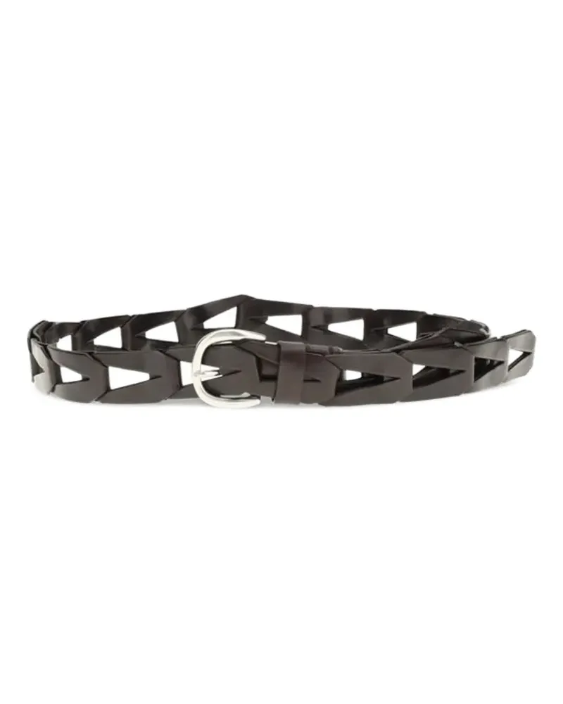 P.A.R.O.S.H. braided cutout leather belt - Schwarz Schwarz