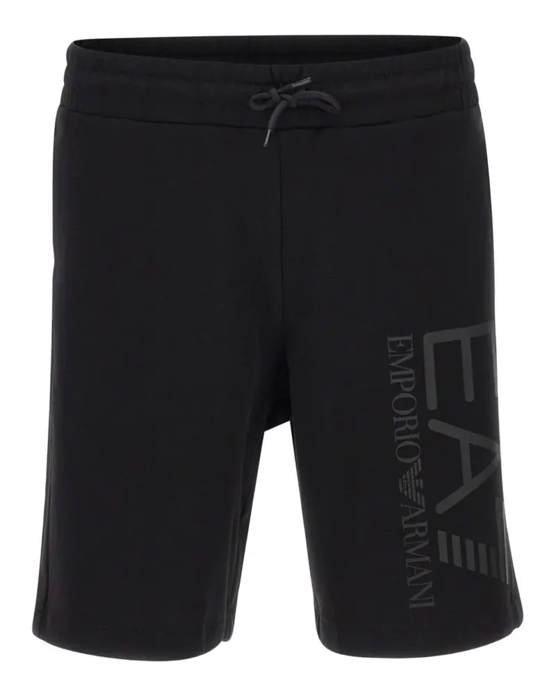 EA7 Core Identity Shorts mit Stretchbund - Schwarz Schwarz