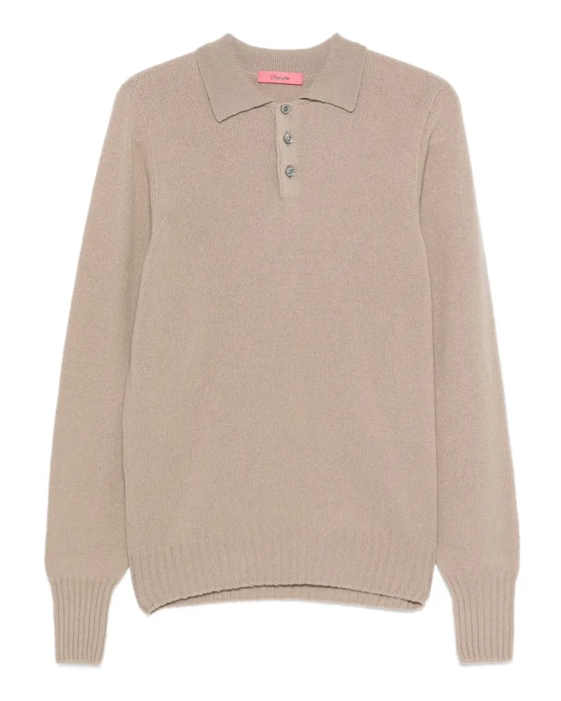 Drumohr  Pullover mit Poloshirtkragen - Nude Nude