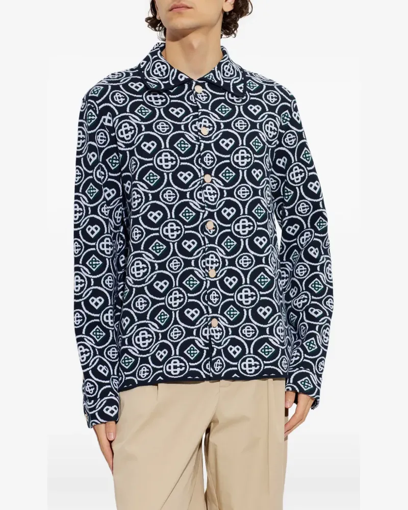 Casablanca Paris monogram cardigan - Blau Blau