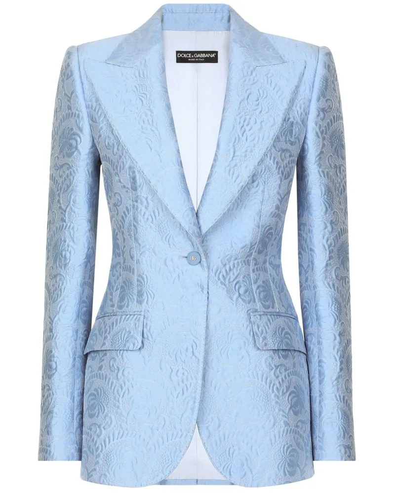 Dolce & Gabbana Blazer mit Blumenmotiv - Blau Blau