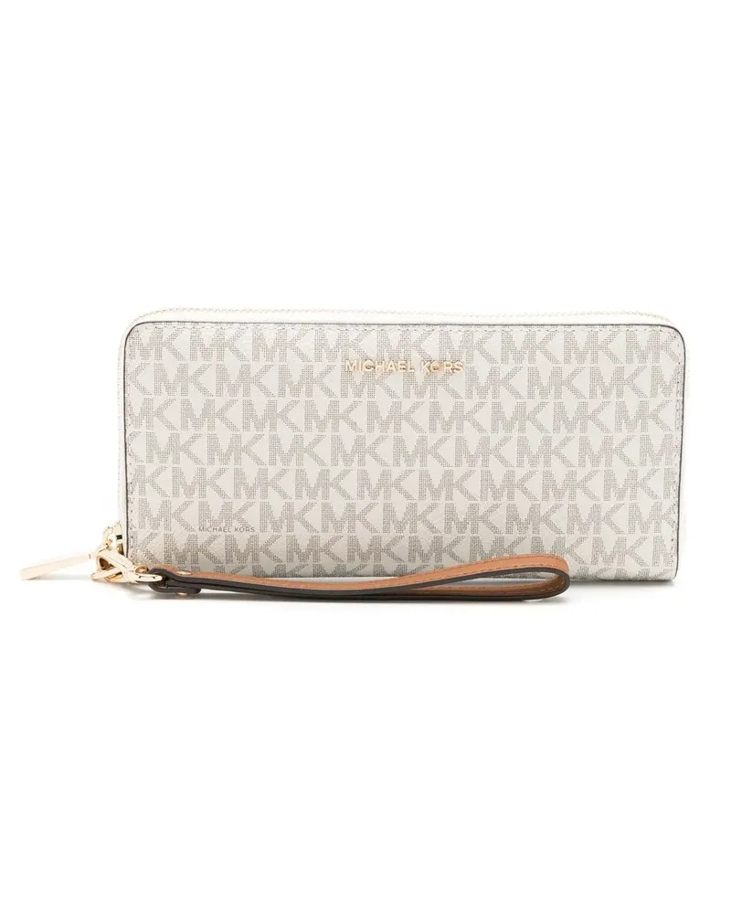 Michael Kors Jet Set Portemonnaie mit Monogramm - Nude Nude
