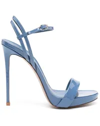 Le Silla Gwen Sandalen aus Lackleder 120mm Blau