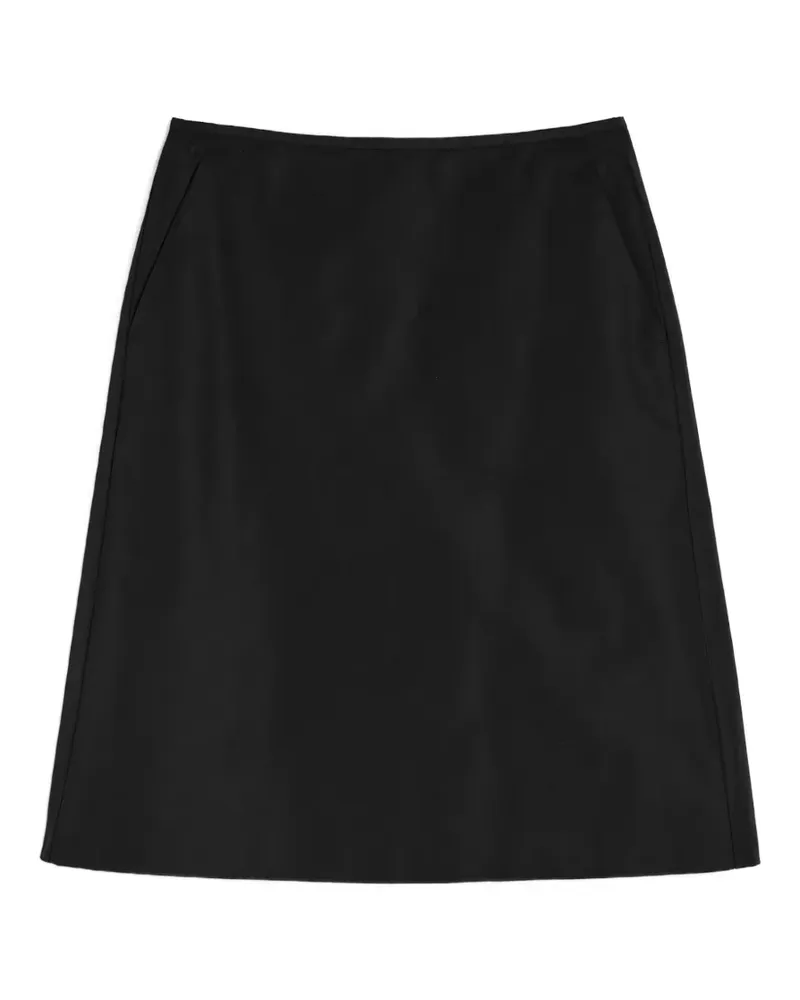 Jil Sander Midirock in A-Linie - Schwarz Schwarz