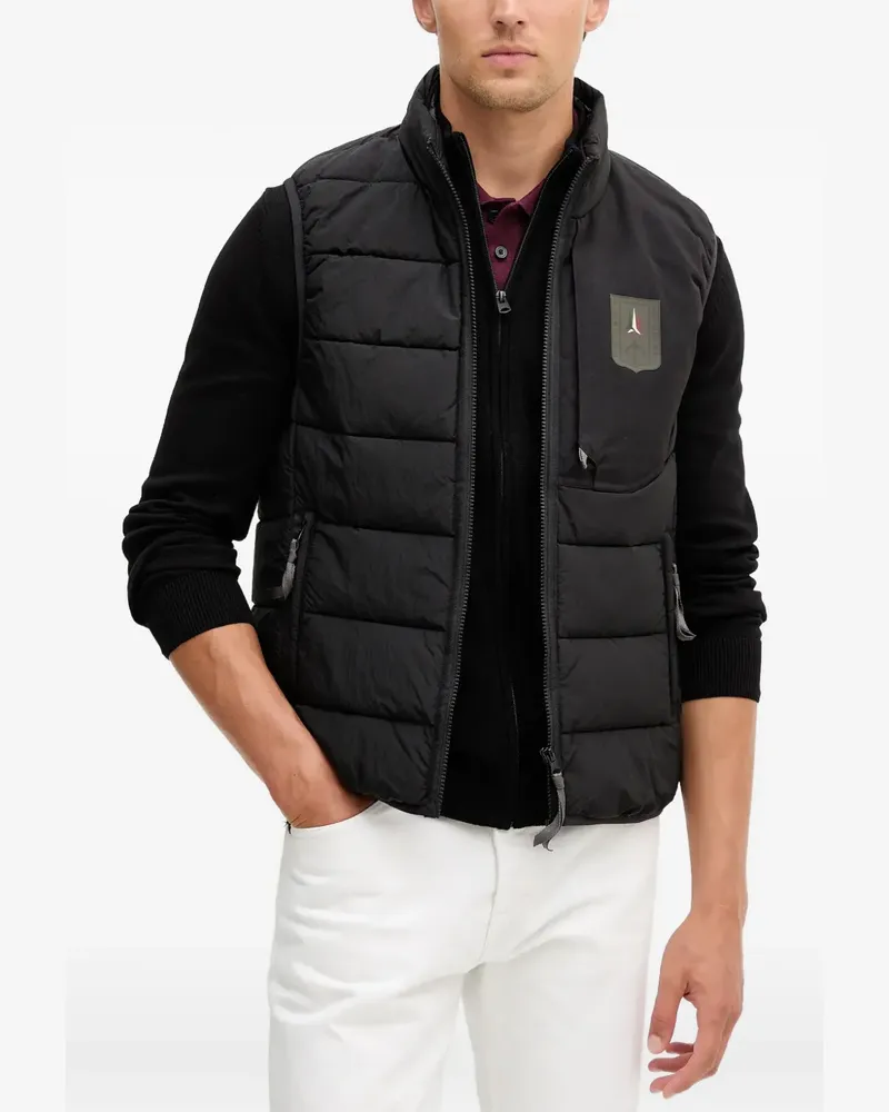 Aeronautica Militare padded badge gilet - Schwarz Schwarz