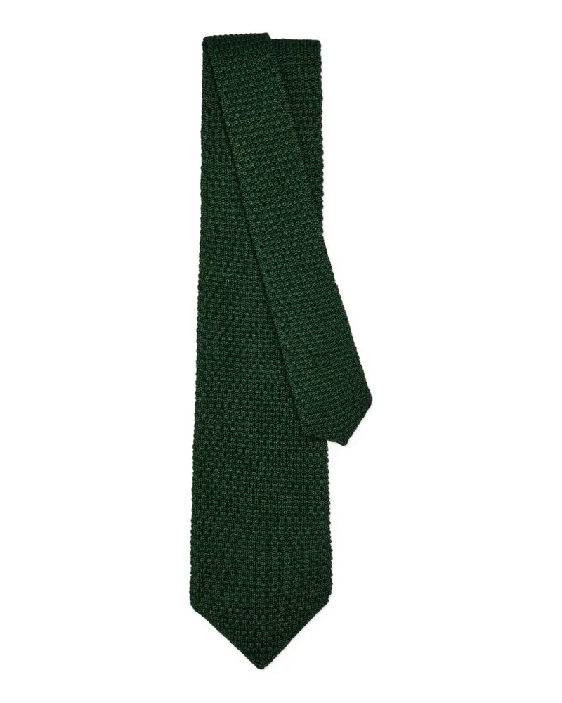 Ferragamo silk and cashmere tie - infinite inspirations - Grün Grün