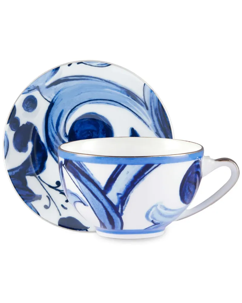 Dolce & Gabbana Teeservice mit Blumen-Print - Blau Blau