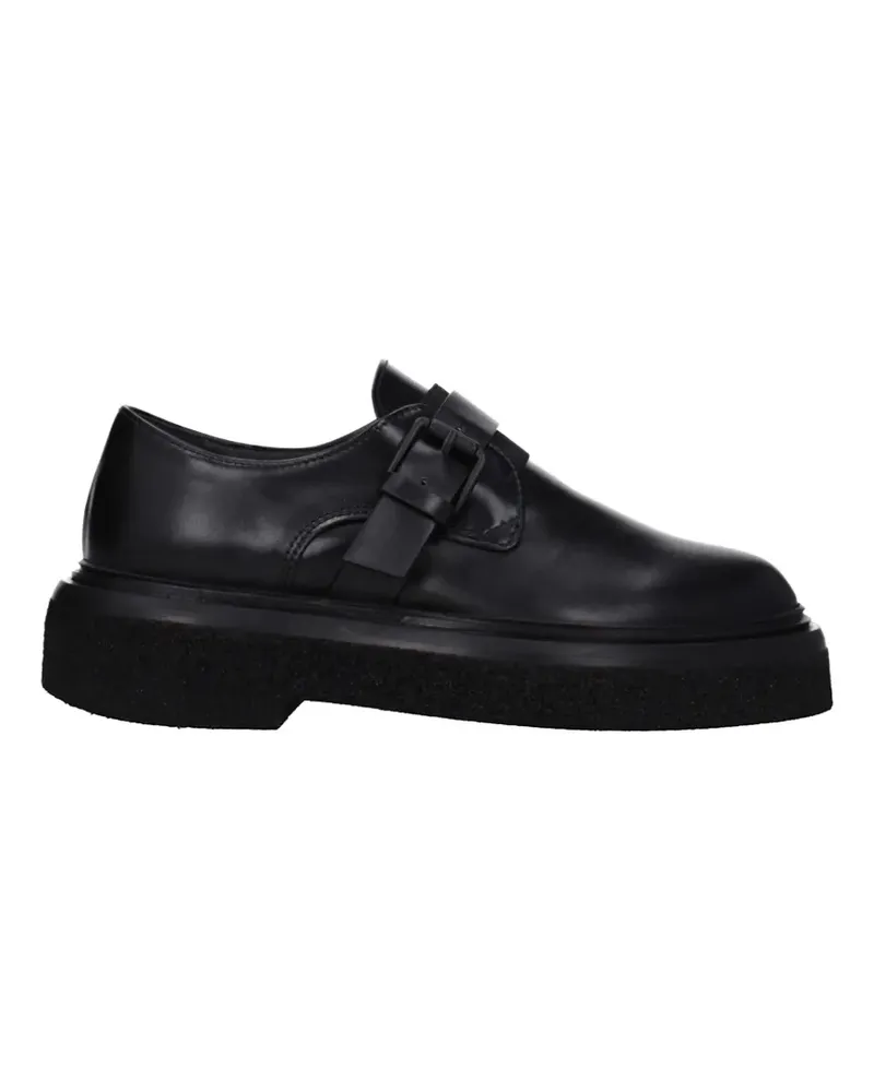 Max Mara buckle-strap leather loafers - Schwarz Schwarz