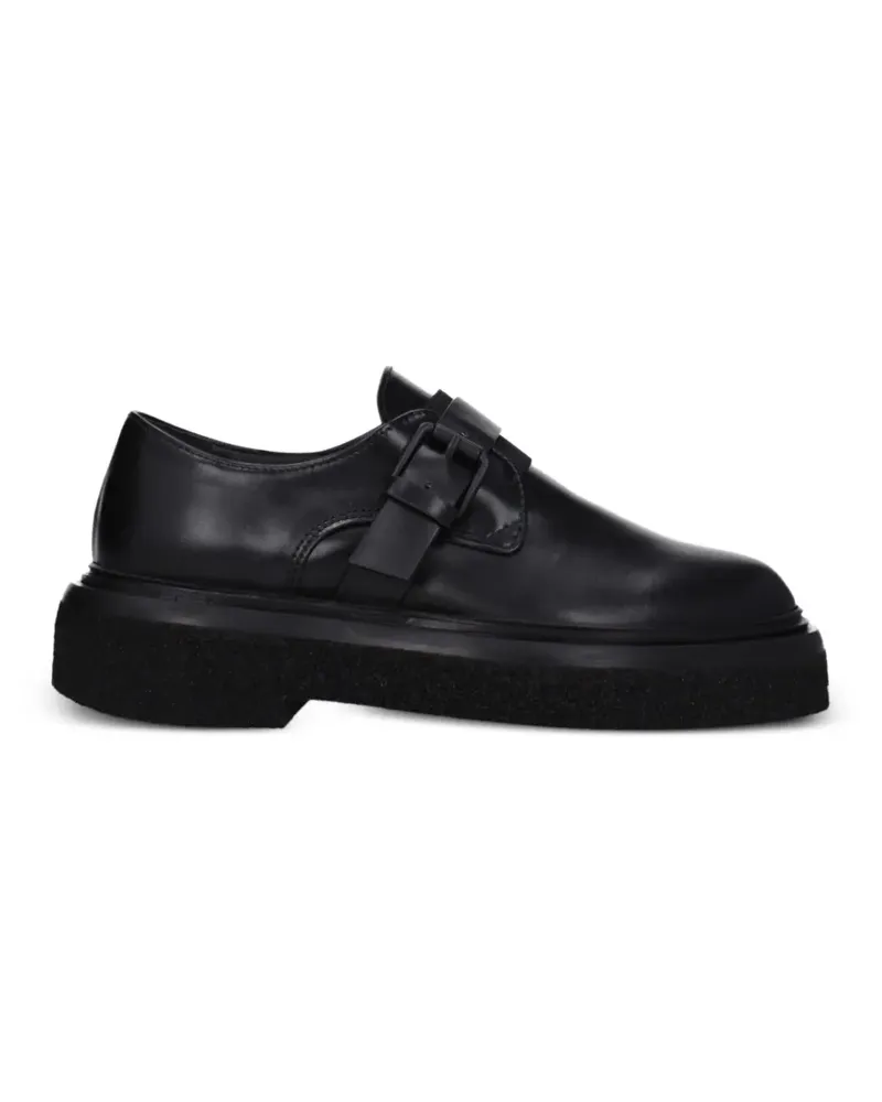 Max Mara buckle-strap leather loafers - Schwarz Schwarz